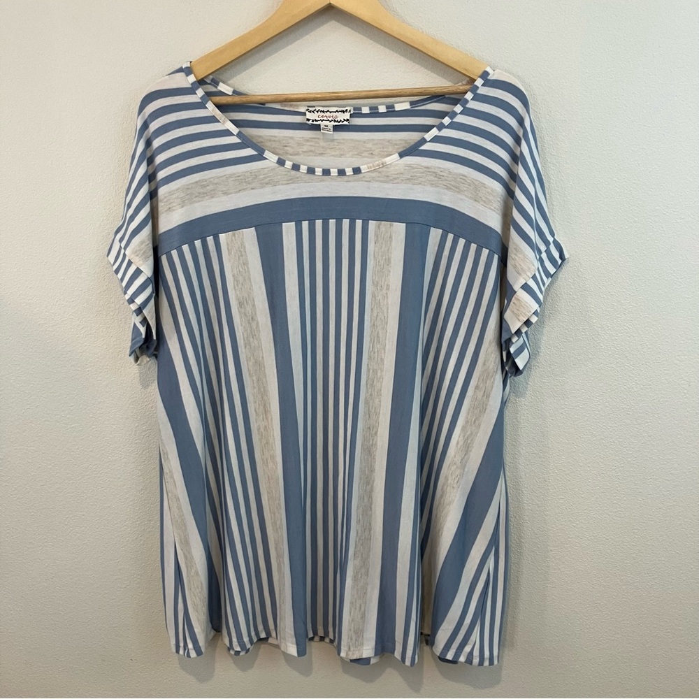Corvia | Blue Striped Blouse